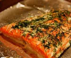 Salmón al Horno con Eneldo